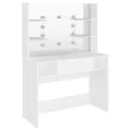 Table de maquillage avec éclairage LED 100x40x135 cm MDF Blanc