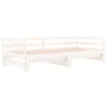 Lit coulissant Blanc 2x(90x190) cm Bois de pin massif