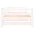 Lit coulissant Blanc 2x(90x190) cm Bois de pin massif