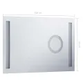 Miroir mural à LED de salle de bain et capteur tactile 100x60cm