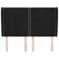 Tête de lit avec oreilles Noir 147x23x118/128 cm Velours