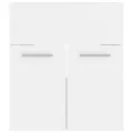 Armoire d'évier avec lavabo intégré Blanc Aggloméré