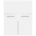 Armoire d'évier avec lavabo intégré Blanc Aggloméré
