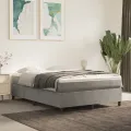 cadre de lit Gris clair 140x190 cm Velours