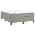 cadre de lit Gris clair 140x190 cm Velours