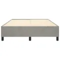 cadre de lit Gris clair 140x190 cm Velours