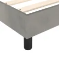 cadre de lit Gris clair 140x190 cm Velours