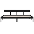 Cadre de lit Noir Bois de pin massif 180x200 cm UK Super King