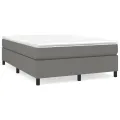 cadre de lit Gris foncé 140x190 cm Tissu