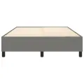 cadre de lit Gris foncé 140x190 cm Tissu