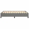 cadre de lit Gris foncé 140x190 cm Tissu