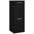 Armoire de salle de bain Noir 30x30x80 cm Aggloméré
