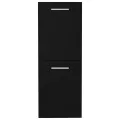Armoire de salle de bain Noir 30x30x80 cm Aggloméré