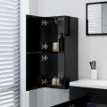 Armoire de salle de bain Noir 30x30x80 cm Aggloméré