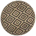 Pouf fait à la main Noir 45 x 30 cm Jute