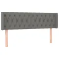 Tête de lit à LED Gris foncé 163x16x78/88 cm Tissu