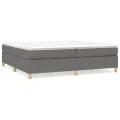 cadre de lit Gris foncé 200x200 cm Tissu