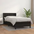 cadre de lit avec matelas Noir 80x200cm Similicuir