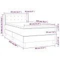 cadre de lit avec matelas Noir 80x200cm Similicuir