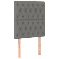 Tête de lit à LED Gris foncé 80x7x118/128 cm Tissu