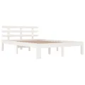 Cadre de lit Blanc Bois massif 140x200 cm