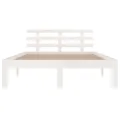 Cadre de lit Blanc Bois massif 140x200 cm
