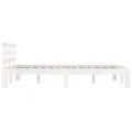 Cadre de lit Blanc Bois massif 140x200 cm