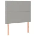 Tête de lit à LED Gris clair 90x5x118/128 cm Tissu