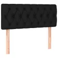 cadre de lit avec matelas Noir 90x200 cm Tissu