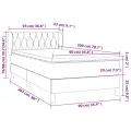 cadre de lit avec matelas Noir 90x200 cm Tissu