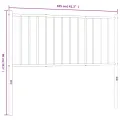 Tête de lit métal noir 100 cm