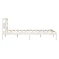 Cadre de lit Blanc Bois massif 120x190 cm Petit Double