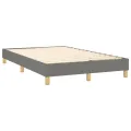 cadre de lit avec matelas Gris foncé 120x200cm Tissu