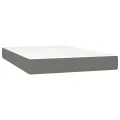 cadre de lit avec matelas Gris foncé 120x200cm Tissu