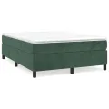 cadre de lit Vert foncé 140x200 cm Velours