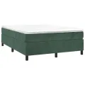 cadre de lit Vert foncé 140x200 cm Velours