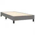 cadre de lit avec matelas Gris foncé 100x200cm Tissu