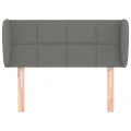 Tête de lit avec oreilles Gris foncé 103x23x78/88 cm Tissu