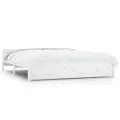 Cadre de lit Blanc Bois massif 160x200 cm