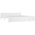 Cadre de lit Blanc Bois massif 160x200 cm