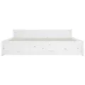Cadre de lit Blanc Bois massif 160x200 cm