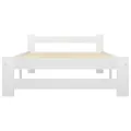 Cadre de lit Blanc Bois de pin massif 100x200 cm