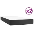 cadre de lit avec matelas Noir 200x200 cm Similicuir