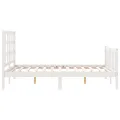 Cadre de lit avec tête de lit blanc 140x190 cm bois massif