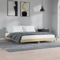 Cadre de lit chêne sonoma 160x200 cm bois d'ingénierie