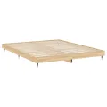 Cadre de lit chêne sonoma 160x200 cm bois d'ingénierie