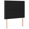 cadre de lit avec matelas Noir 90x190 cm Tissu