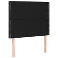 cadre de lit avec matelas et LED Noir 90x200cm Tissu