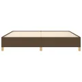 Cadre de lit Marron foncé 200x200 cm Tissu