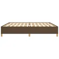 Cadre de lit Marron foncé 200x200 cm Tissu